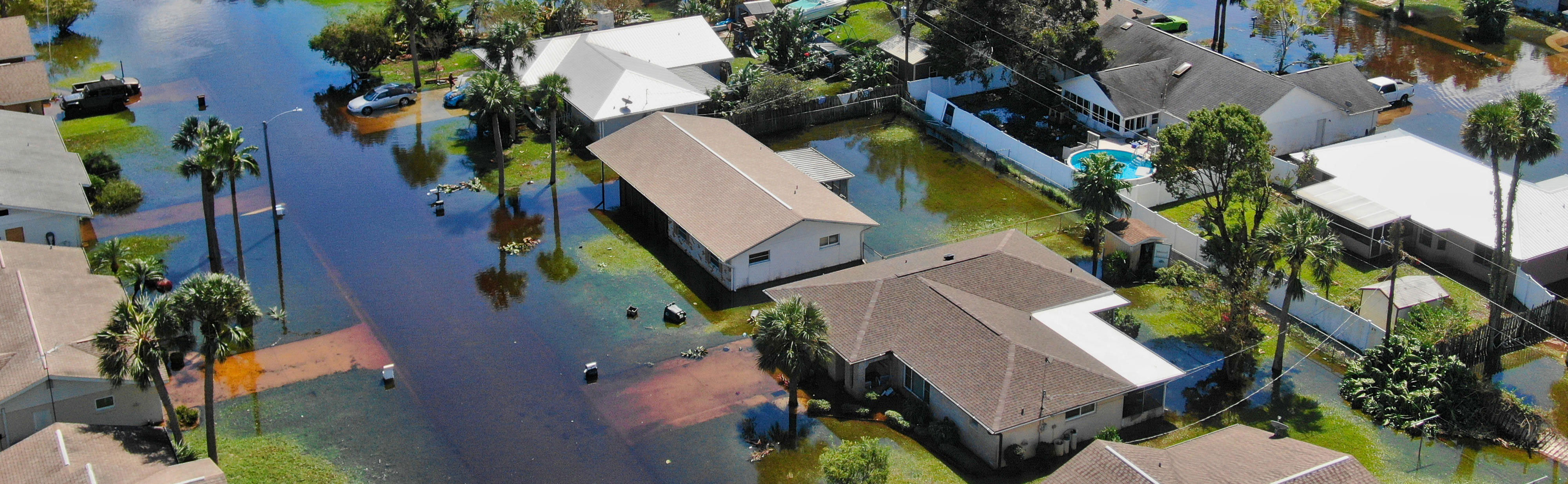 flooded homes